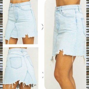 FREE PEOPLE Light Wash Denim Skirt